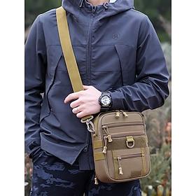 Men's Multifunctional Digital Camouflage Shoulder Bag with Multiple Pockets - Tactical Style for Outdoor Enthusiasts Hiking, Traveling and Daily Use White Blac