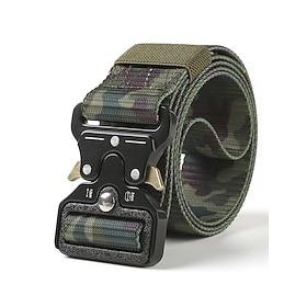 Durable Camouflage Tactical Belt with Metal Buckle - Stylish and practical for outdoor enthusiasts who enjoy hiking, camping and military themed activities