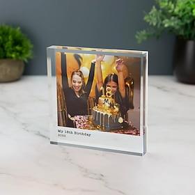 Personalized Photo Block Acrylic Glass Photo Block Custom Acrylic Block Photo Crystal Wedding gift Birthday Father's Day Weddings