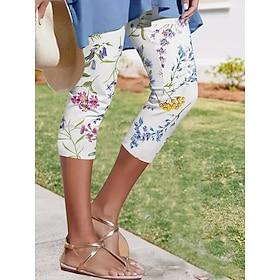 Women's Leggings Capri Pants High Elasticity Vacation Vintage Fashion Calf-Length High Waist Floral Graphic Printing Breathable Soft Stretchy Formal Vacation O