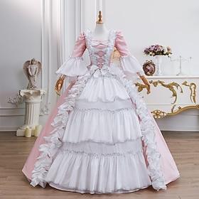 18th Century Women's Rococo Ball Gown Princess Maria Antonietta Rococo Victorian Renaissance Vacation Dress