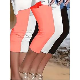 Women's Capri Pants Leggings Vacation Fashion Streetwear Capris High Waist Solid Color Printing Thermal Warm Soft Breathable Stretchy Daily Outdoor Vacation Ro
