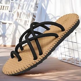 Men's Black and White Strapped Sandals, Lightweight and Stylish with Flexible Fit, Perfect for Everyday Wear, Casual Outdoor Adventures, and Vacation Use