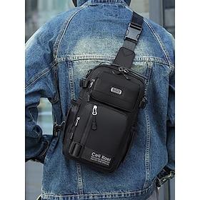 Men's Tactical Crossbody Chest Bag - Waterproof Multi-compartment Shoulder Backpack, Multiple Carrying Methods, Sporty Outdoor Style, Suitable for Travel, Hiki