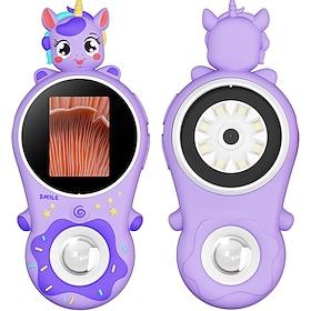 Microscope for Kids, Educational Science Kit Toys Portable Handheld Magnifying Glass, Macro Fixed Focus Digital Kid Microscopes Up to 500x Magnification,4X Zoo