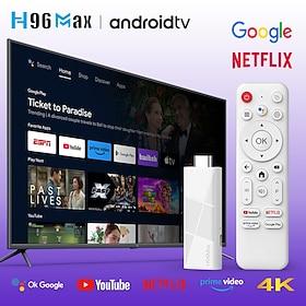 2025 New H96 MAX RK3518 Dongle Mini TV Stick Android 14 Smart TV Box Android14 2GB 16GB 8GB Wifi6 BT 4K HD Google Voice Media Player with Voice Gyroscope Remot
