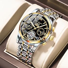 Business Watch Men Automatic Mechanical Tourbillon Watch Luxury Fashion Stainless Steel Sport Watches