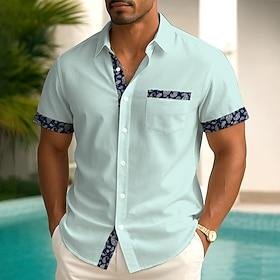 Men's Paisley Shirt Summer Shirt Button Up Shirt Short Sleeve Fashion Casual Outdoor Vacation Dailywear Summer Spring Turndown 3D Print Collared Shirts Front O