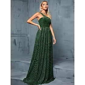 A-Line Quinceanera Dresses Elegant Dress Formal Wedding Floor Length Sleeveless One Shoulder Polyester with Pleats 2025