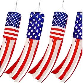 4th Of July Decorations American Windsock Heavy Duty,Patriotic Fourth Of July Outdoor Decor,Flag USA Windsock Stars,Red White Blue Decor For Independece Day,Ou