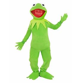 Kigurumi Pajamas Onesies Kermit the Frog Fairy Tail Animal Cosplay Kid's Boys' Girls' Halloween Carnival Performance Educational Dress Up School Event Dress Up