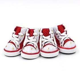 Mesh Dog Shoes Pet Boots Breathable Dog Shoes for Small Doggy Waterproof Pet Sandals with Anti-Slip Sole and Zipper Closure Durable Pet Paw Protector for Hot P