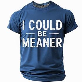 Men's Sarcastic Funny Slang T Shirt Short Sleeve T shirt 3D Print Crew Neck Shirt Fashion Daily Basic Street Casual Daily Black Red Blue Summer Spring All Seas