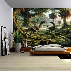 Forest Animal Dinosaur Landscape Hanging Tapestry Mural Art Large Tapestry Mural Decoration Photos Background Carpet Curtains Home Bedroom Living Room Decorati