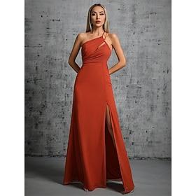 A-Line Quinceanera Dresses Elegant Dress Formal Wedding Floor Length Sleeveless One Shoulder Chiffon with Slit 2025
