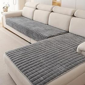 Quilted Flannel Sofa Covers, Soft And Durable Furniture Protectors, Suitable for All Seasons, Cat And Dog Friendly, Machine Washable, Suitable for Bedroom, Liv