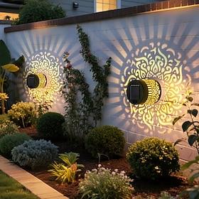 1/2PCS Waterproof IP65 Solar Fence Light Outdoor Wall Lighting LED Garden Step Lighting with Opening Design