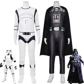 Stormtrooper Mask Costume Bodysuits Adventure Movie Cosplay for Boys' Kid's Adults' Halloween Carnival Performance School Event Dress Up