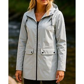 Women's Hiking Jacket Raincoat waterproof jacket Outdoor Windproof Lightweight Breathable Hiking Outfits Hiking Clothes Spring Autumn / Fall Jacket Spandex Hun