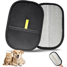 Pet hair Remover Electrostatic Gloves Static Removal Gloves for Pet Hair, Reusable Pet Grooming Gloves for Washing, Double-Sided Cat Dog Grooming Gloves for De