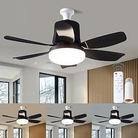 Socket Fan Light, Ceiling Fans with Lights and Remote, Dimmable Led Light Bulb, 3 Colors 3000K-6500K, 1550 Lumens, Screw in Small Ceiling Fan for Bedroom Livin
