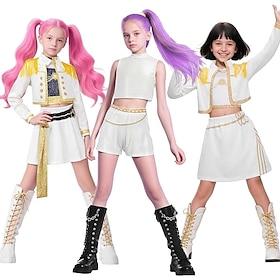 Von koreanischen Idolen inspiriert Popstar Kostüm Festkleidung Virtuelles Idol for Mädchen Kinder Halloween Karneval Leistung Comic-Konzert Anime Expo