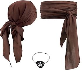 Retro Vintage Medieval Renaissance Waist Belt Headband Accessories Pirate Viking Fancy Dress Men's Women's Unisex Pirate Halloween Carnival Performance LARP Ad