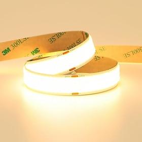 24V 15mm 24W 960LEDs/M 30mm 40W 1600LEDs/M  Width COB LED Strip 8.2-16.4ft  High Brightness CRI 90 Big Luminous Surface IP20 Not Waterproof LED Tape Lights for