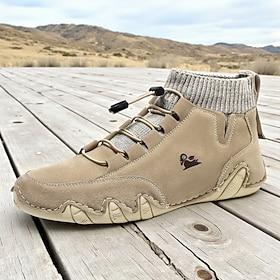 Men's Casual Ankle Sneakers with Knit Sock Collar and Non-Slip Sole, Comfortable Outdoor Walking Shoes for Daily Urban Wear