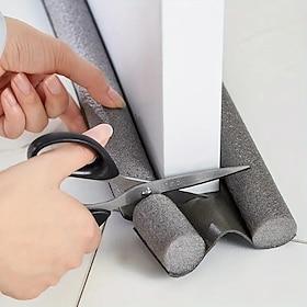5 Pack Door Bottom Sealing Strip 3FT Door Draft Stopper – Commercial-Grade Flexible Plastic Under Door Seal, Non-Stick, Noise and Draft Blocker for Home and Of