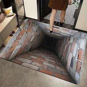 3D Optical Illusion Doormat Visual Trap Floor Mat Non Slip for Doorway Entryway Bathroom Kitchen Indoor Outdoor Diatomaceous Earth Quick Dry Absorbent 20 x 31