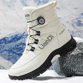 Men's White Snow Boots – Comfortable and Stylish, Great for Winter Hiking, Outdoor Sports and Extreme Cold Conditions