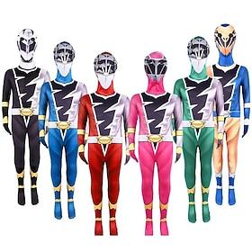 Mighty Heroes Kishiryu Sentai Ryusoulger Bodysuits Costumes for Men's Women's Boys' Kid's Adults' Masquerade Party Performance