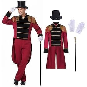 Fancy Costume Circus Jacket Ringmaster Retro Vintage Victorian Military Style Adults' Men's Christmas Halloween Carnival Party Performance Masquerade Dress Up