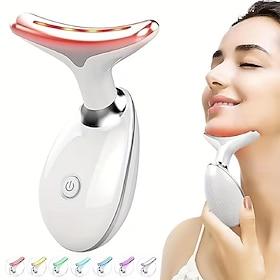 7LED Colour Vibrating Neck Device Skin Beauty Device Facial Massager Face and Neck Massager