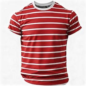 Men's Festival Stripe T-Shirt – Casual Carnival Party Tee