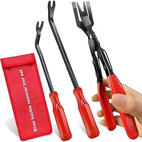 3PCS Car Trim Removal Tool Set, Professional Automotive Clip Pliers Fastener Remover Tool Kit for Car Door Panel, Upholstery, Plastic Rivets removal, Heavy Du