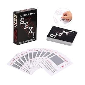 A Year of Sex Scratch Off Cards for Couples - Naughty Sex Position Games for Adult Date Night - Romantic Intimacy Challenges - Fun Anniversary, Valentine's Day