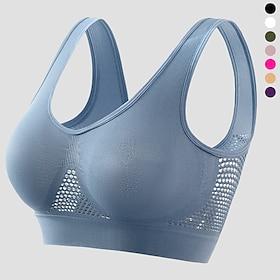 Women's Light Support Sports Bra Running Bra Open Back Bra Top No Padded Leisure Sports Jogging Running Lightweight Soft Breathable Forest Green Violet Black S