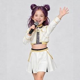 Kpop Inspired Korean Idol Inspired Pop Star Costume Fancy Dress Virtual Idol for Girls' Kids Halloween Carnival Performance Comic Con Anime Expo