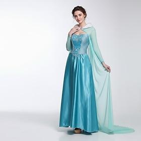 Elsa Dress Cosplay Costume Cosplay Vacation Dress for Women's Adults' Christmas Carnival