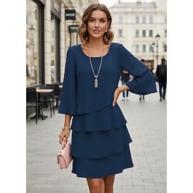 Women's Long Dress Maxi Dress Party Dress Chiffon Chiffon Dress Elegant Fashion Modern Outdoor Evening Party Party Regular Fit Plain Short Sleeve V Neck Blue P