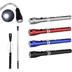 Magnetic Telescopic Elastic Neck Picking Tools, Portable Expandable Magnetic Telescopic LED Flashlight Magnetic Pickup Tools Work Lights Flashlight Magnetic, O