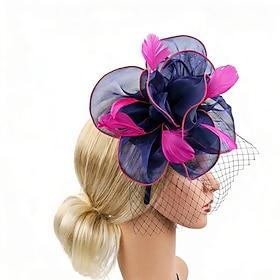 Fascinators Organza Feathers Wedding Birthday Elegant Vintage Cute With Feather Tulle Headpiece Headwear