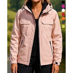 Women's Windbreaker Softshell Jacket Hiking Jacket Outdoor Waterproof Windproof Hiking Outfits Hiking Clothes Spring Autumn / Fall Top Camping / Hiking / Cavin