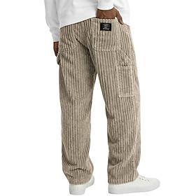 Men's Trousers Corduroy Pants Winter Pants Casual Pants Baggy Pants Drawstring Multi Pocket Solid Color Comfort Full Length Casual Daily Outdoor Fashion Street