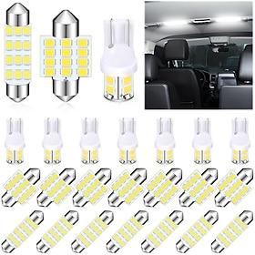 24 PCS Dome Light LED Car Interior Bulb Kit Set 194 T10 DE3175 578 31mm 42mm Bulbs Interior Replacement Lights for Car Map License Plate Door Side Marker Corne