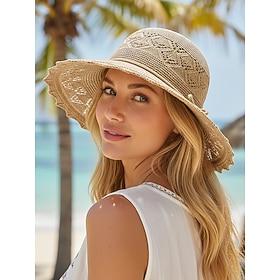 Women's Foldable Sun Hat, Lightweight Polyester, Boho Style, Multi-Color, Breathable and Packable, Perfect for Vacation, Travel, Beach and Daily Casual Wear