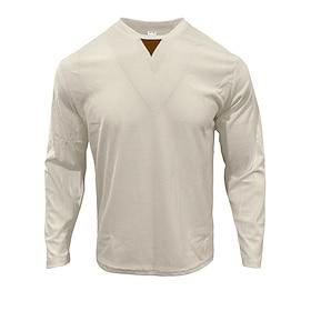 Herre T-shirt Fløjlsskjorte T-Shirts Tee Top Langærmet Rund hals Forår Efterår Helfarve Mode Gade Afslappet Jacquard udendørs Ferierejse Gade Sort Hvid Navyblå