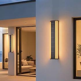 Outdoor Wall Lights Metal 60cm Modern Solar Wall Light, IP65 Waterproof, Energy-Efficient Outdoor Lighting for Garden, Patio, Pathway, Yard, Deck, Balcony Sola
